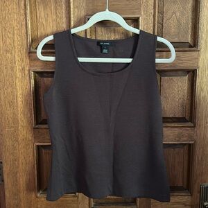 NWOT St. John size small brown knit tank top